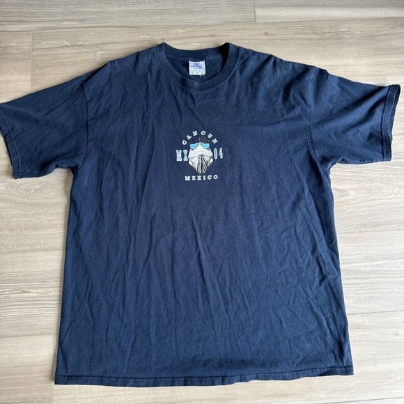 Cancun Mexico Shirt Adult XXL Blue Iguana Bad As Iguana‎ Be Shirt Y2K Yazbek - Picture 1 of 8
